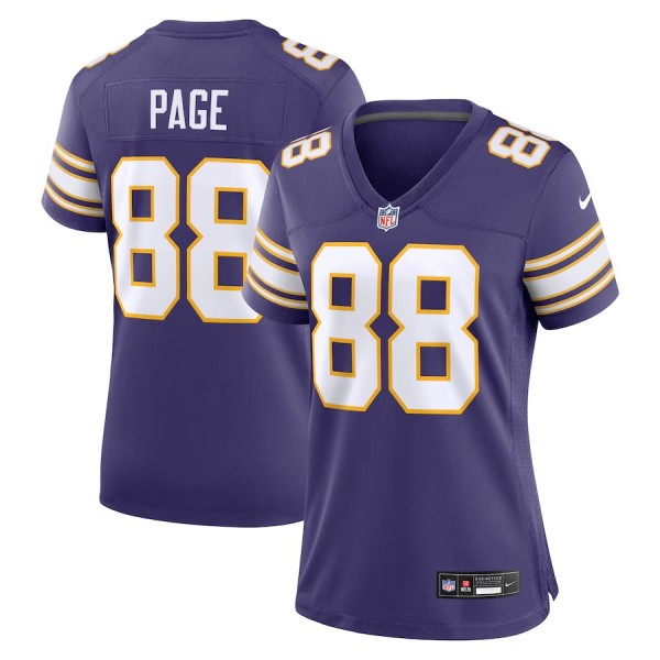 Women's Minnesota Vikings Alan Page Purple Classic Retired Player Jersey