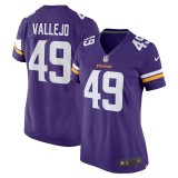 Women's Minnesota Vikings Tanner Vallejo Purple Team Game Jersey
