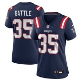 Women's New England Patriots Miles Battle Navy Game Jersey