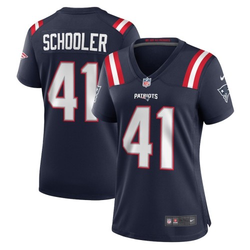 Women's New England Patriots Brenden Schooler Navy Game Player Jersey