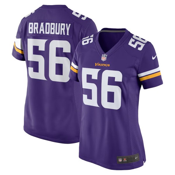 Women's Minnesota Vikings Garrett Bradbury Purple Game Jersey