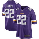Men's Minnesota Vikings Paul Krause Purple Game Retired Player Jersey