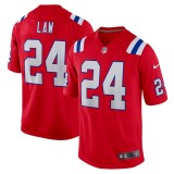 Men's New England Patriots Ty Law Red Retired Player Alternate Game Jersey