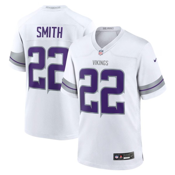 Men's Minnesota Vikings Harrison Smith White Alternate Game Jersey