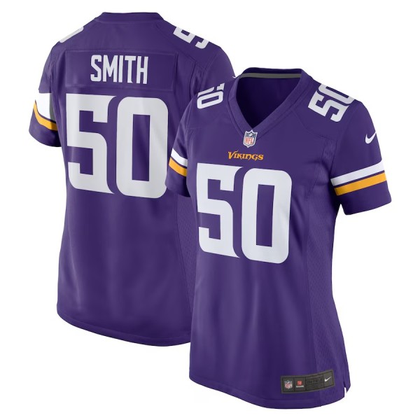 Women's Minnesota Vikings TJ Smith Purple Home Game Player Jersey