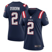 Women's New England Patriots K.J. Osborn Navy Game Jersey