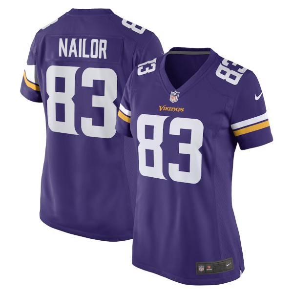 Women's Minnesota Vikings Jalen Nailor Purple Game Player Jersey