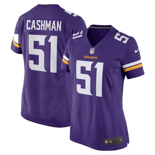 Women's Minnesota Vikings Blake Cashman Purple Team Game Jersey