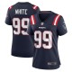 Women's New England Patriots Keion White Navy Team Game Jersey