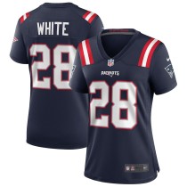Women's James White New England Patriots Navy Game Jersey