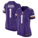 Women's Minnesota Vikings Greg Joseph Purple Game Jersey