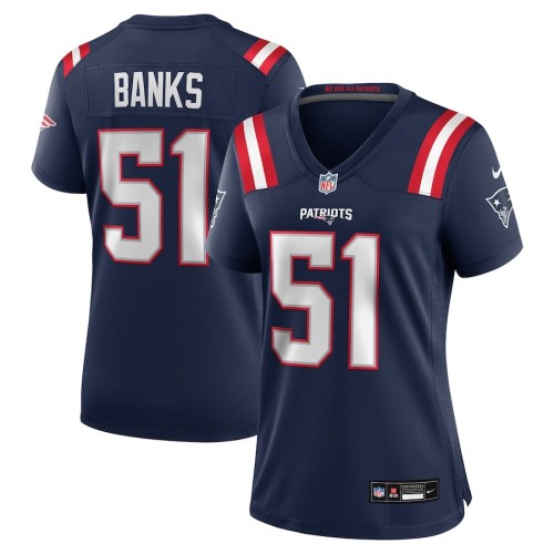 Women's New England Patriots Keshawn Banks Navy Game Jersey