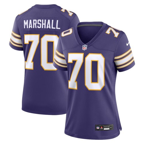 Women's Minnesota Vikings Jim Marshall Purple Classic Retired Player Jersey
