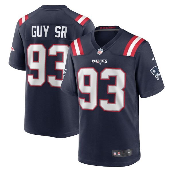 Men's New England Patriots Lawrence Guy Navy Team Game Jersey