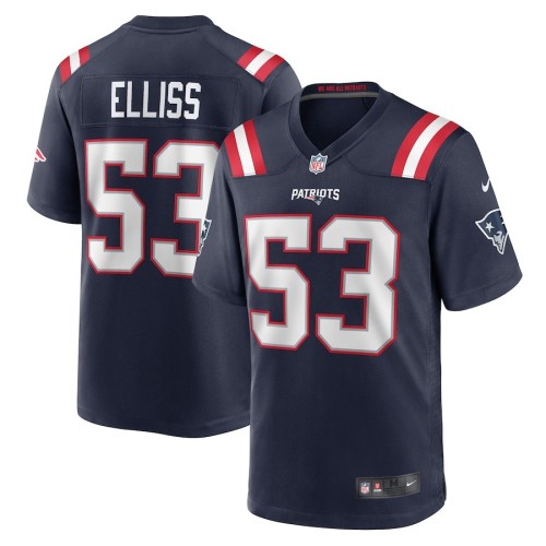 Men's New England Patriots Christian Elliss Navy Game Jersey