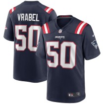Men's New England Patriots Mike Vrabel Navy Game Retired Player Jersey