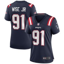 Women's New England Patriots Deatrich Wise Jr. Navy Game Jersey