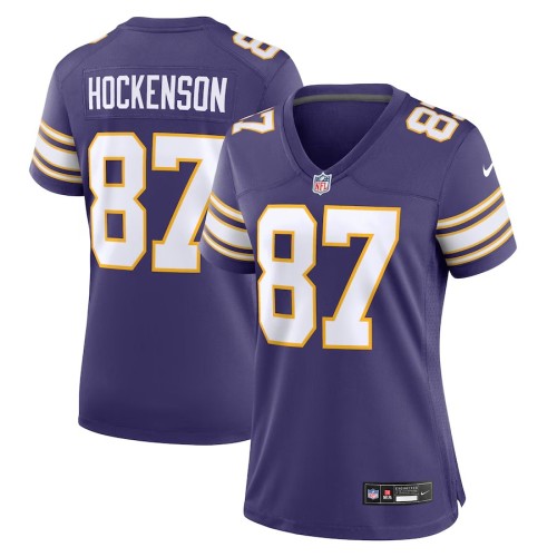 Women's Minnesota Vikings T.J. Hockenson Purple Player Jersey
