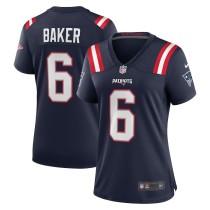 Women's New England Patriots Javon Baker Navy Team Game Jersey