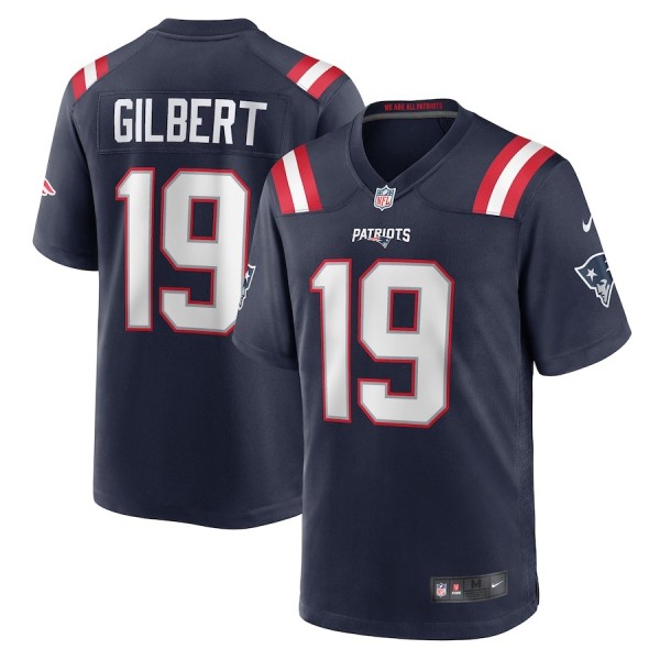 Men's New England Patriots Garrett Gilbert Navy Home Game Player Jersey