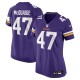 Women's Minnesota Vikings Jake McQuaide Purple Game Jersey
