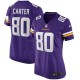 Women's Minnesota Vikings Cris Carter Purple Game Retired Player Jersey