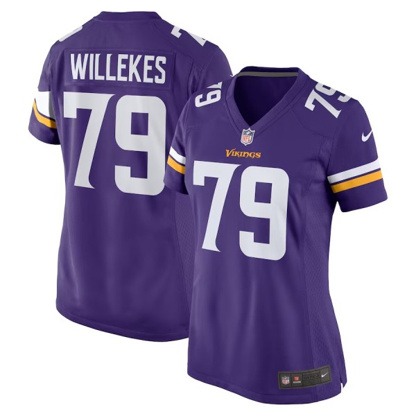 Women's Minnesota Vikings Kenny Willekes Purple Game Jersey