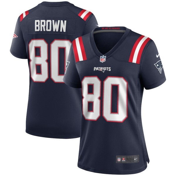 Women's New England Patriots Troy Brown Navy Game Retired Player Jersey