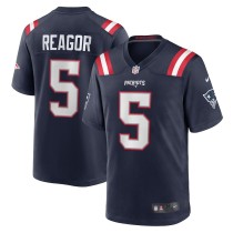 Men's New England Patriots Jalen Reagor Navy Team Game Jersey