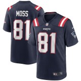 Men's New England Patriots Randy Moss Navy Game Retired Player Jersey