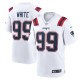 Men's New England Patriots Keion White White Game Jersey