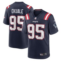 Men's New England Patriots Daniel Ekuale Navy Game Player Jersey