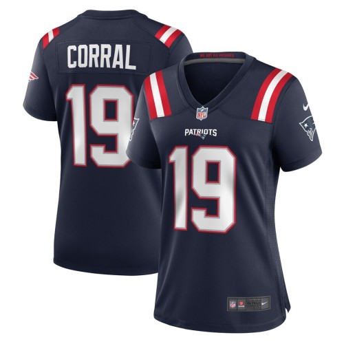 Women's New England Patriots Matt Corral Navy Team Game Jersey