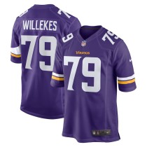 Men's Minnesota Vikings Kenny Willekes Purple Game Jersey