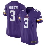 Women's Minnesota Vikings Jordan Addison Purple Team Game Jersey