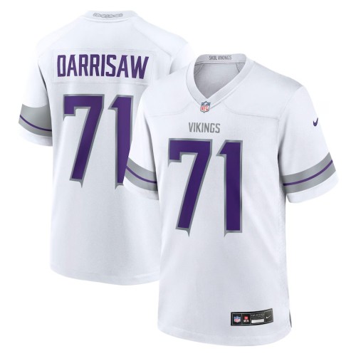 Men's Minnesota Vikings Christian Darrisaw White Alternate Game Jersey