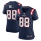 Women's New England Patriots Jaheim Bell Navy Game Jersey