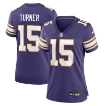 Women's Minnesota Vikings Dallas Turner Purple Alternate Game Jersey