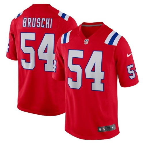 Men's New England Patriots Tedy Bruschi Red Retired Player Alternate Game Jersey