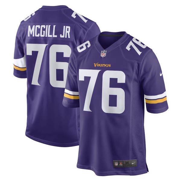 Men's Minnesota Vikings T.Y. McGill Jr. Purple Game Player Jersey