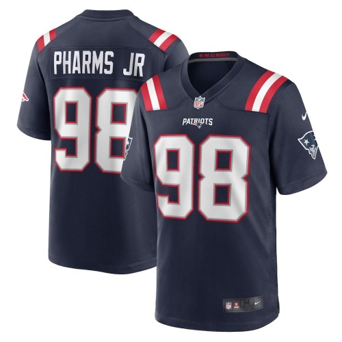 Men's New England Patriots Jeremiah Pharms Jr. Navy Game Jersey