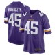 Men's Minnesota Vikings Jordan Kunaszyk Purple Game Jersey