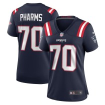 Women's New England Patriots Jeremiah Pharms Jr. Navy Team Game Jersey