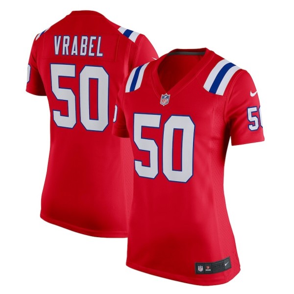 Women's New England Patriots Mike Vrabel Red Retired Game Jersey