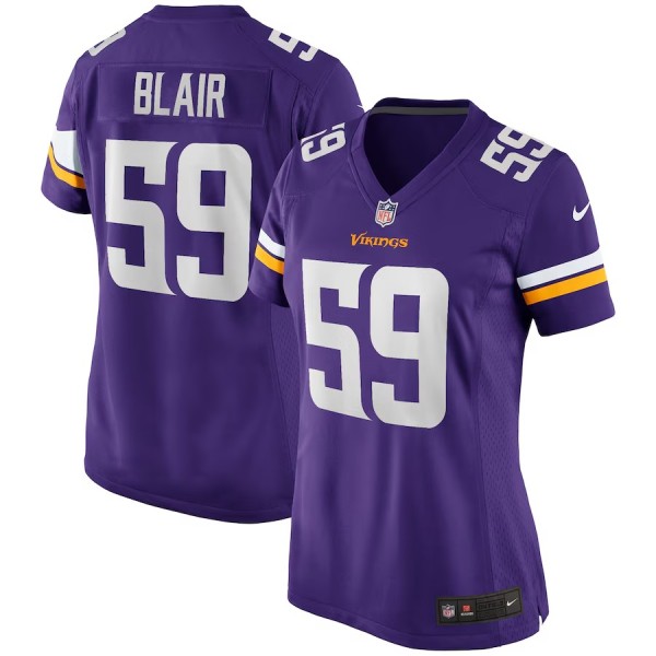 Women's Minnesota Vikings Matt Blair Purple Game Retired Player Jersey
