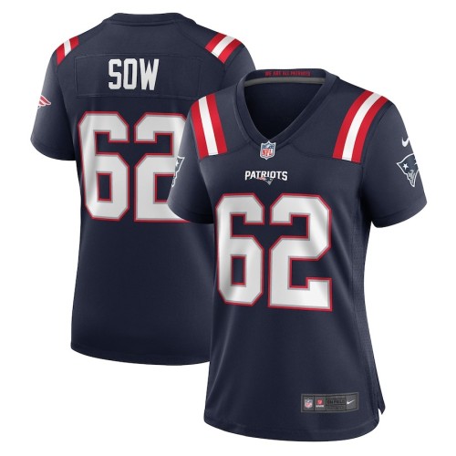 Women's New England Patriots Sidy Sow Navy Team Game Jersey