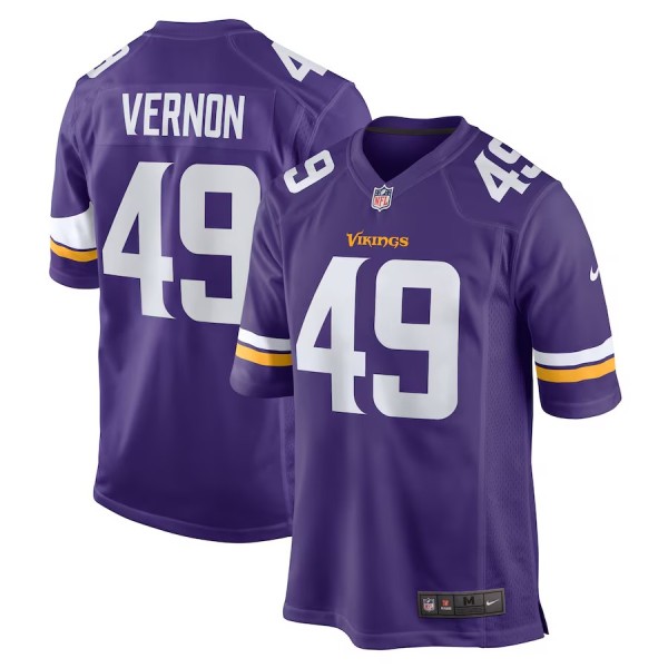 Men's Minnesota Vikings Seth Vernon Purple Game Jersey