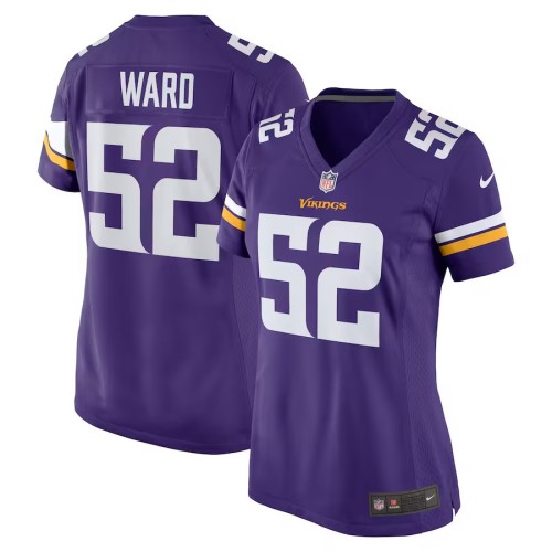 Women's Minnesota Vikings Jihad Ward Purple Team Game Jersey