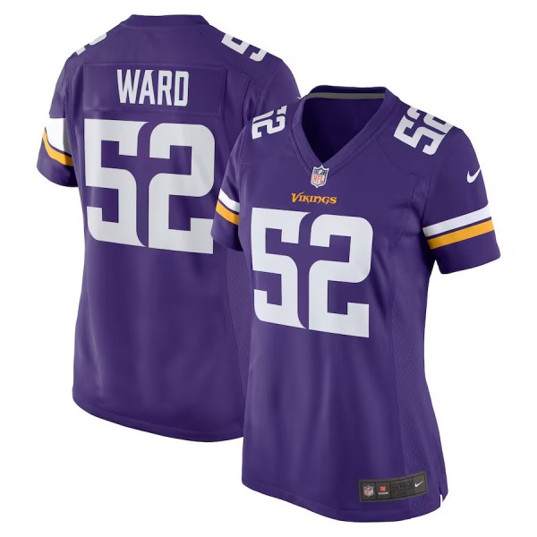 Women's Minnesota Vikings Jihad Ward Purple Team Game Jersey
