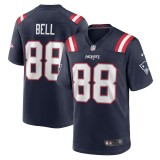 Men's New England Patriots Jaheim Bell Navy Game Jersey
